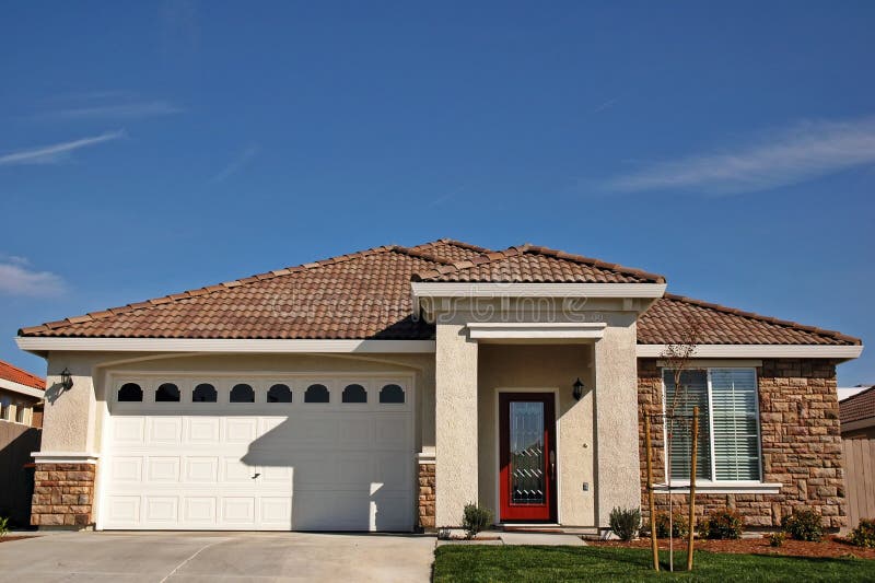 Single-family home in a residential neighborhood. Single-family home in a residential neighborhood