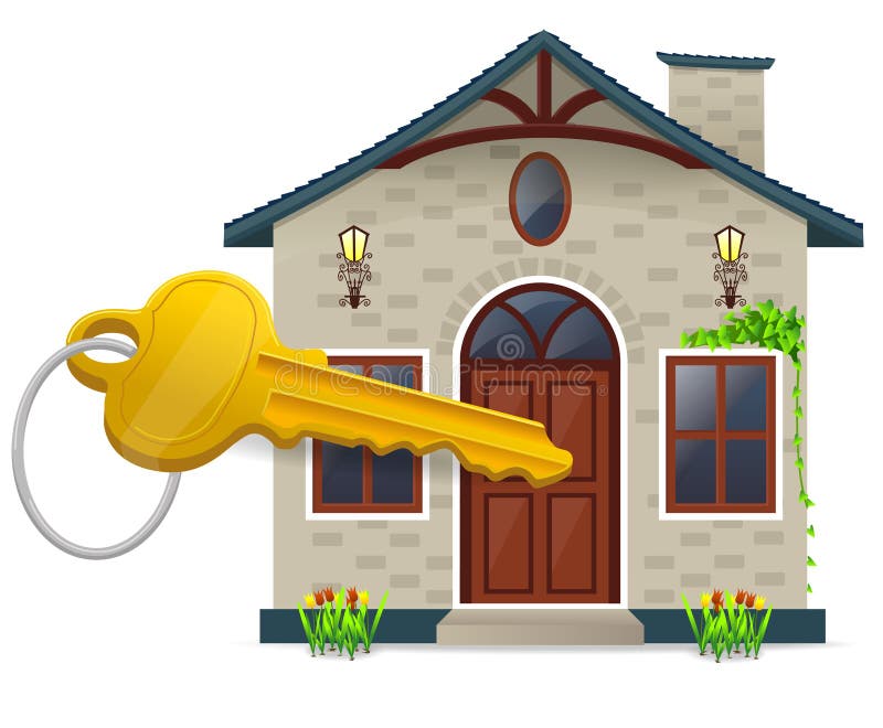  Hogar y clave stock de ilustración