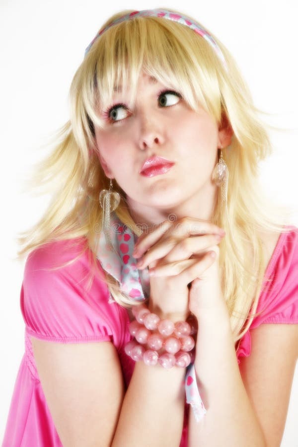 Hohe blonde Schlüsselschönheit stockfotografie Hohe blonde Schlüsselschönheit stockfotografie