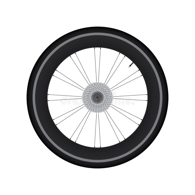 Hoher Rim Wheel Road Bike mit Gangvektor vektor abbildung
