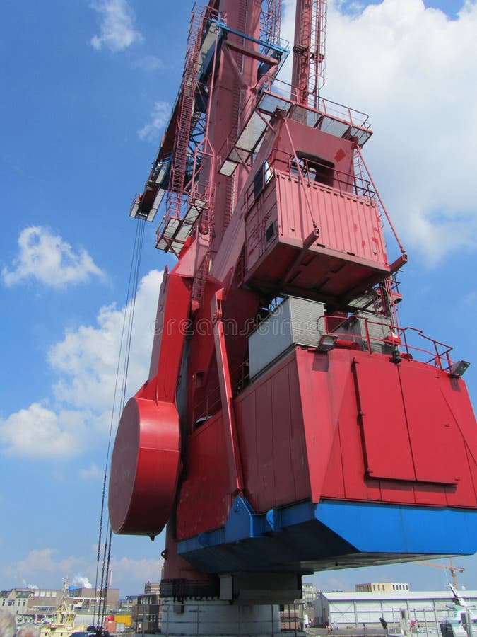 Hoisting crane stock photo. Image of boat, industry, huisman 15600862