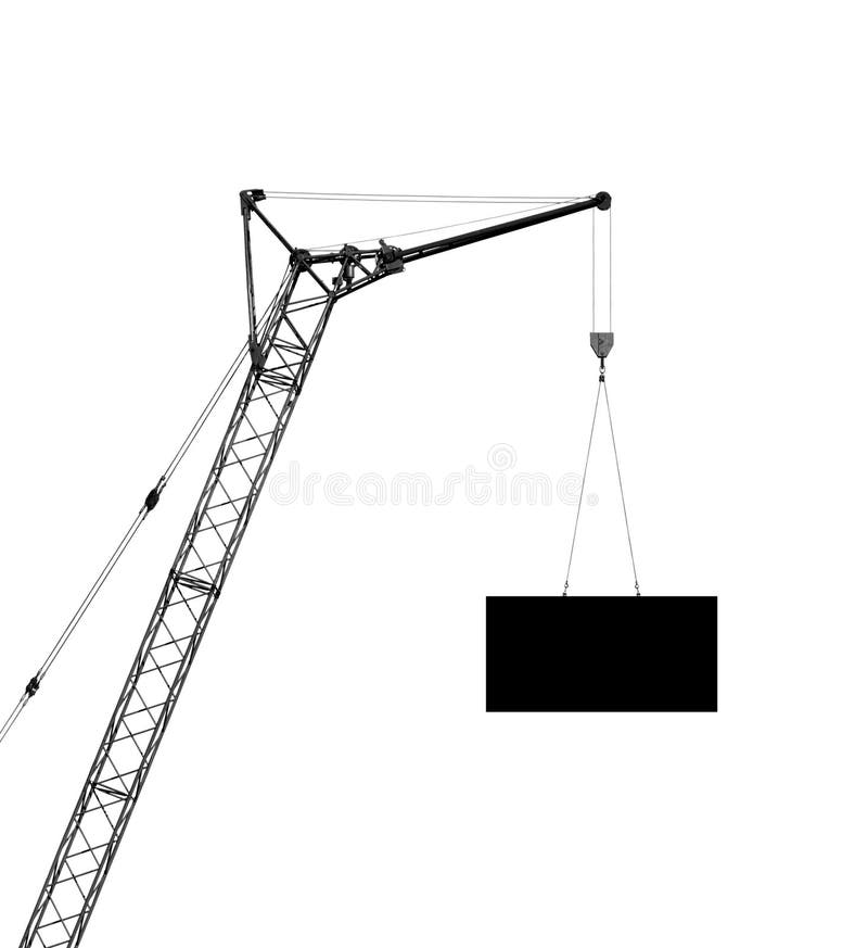 Hoisting crane, silhouette