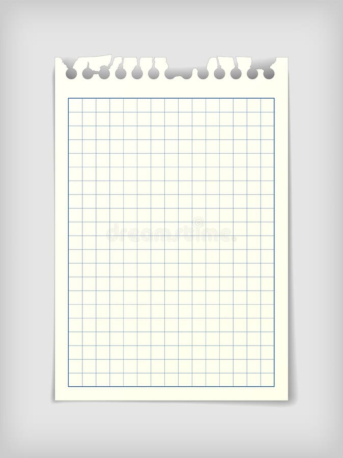 Hoja a Cuadros Del Papel De Nota Ilustración del Vector - Ilustración de hoja, cuaderno: 43270541 Hoja a Cuadros Del Papel De Nota Ilustración del Vector - Ilustración de hoja, cuaderno: 43270541