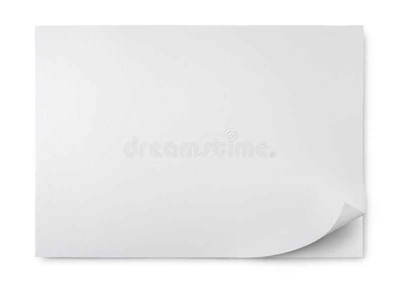 Hoja De La Página Del Papel En Blanco Con El Espacio De La Copia Tabla