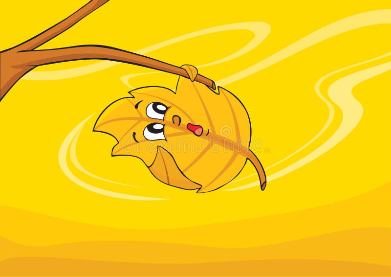 Hoja en el viento stock de ilustración Hoja en el viento stock de ilustración
