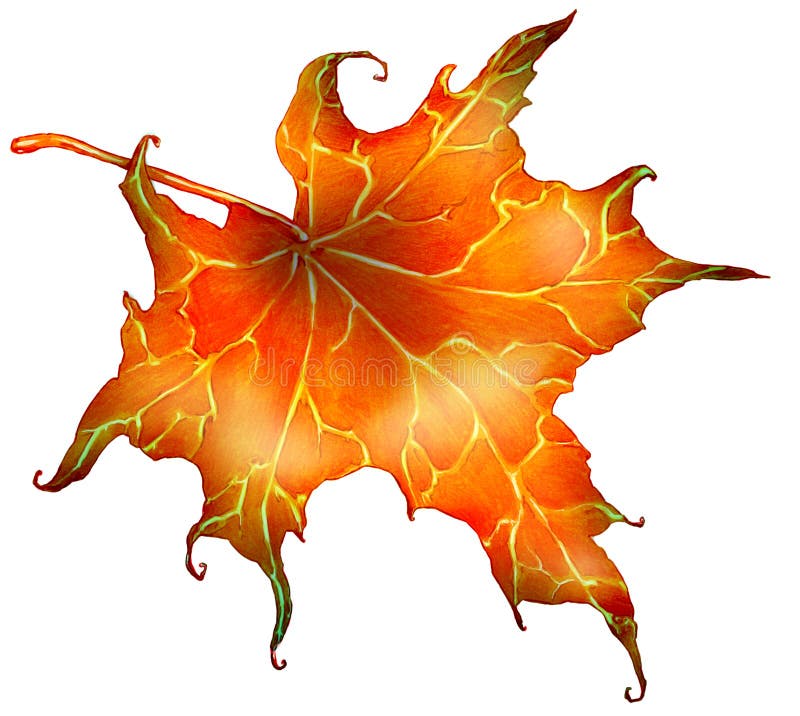 Hoja roja del otoño ilustración del vector Hoja roja del otoño ilustración del vector