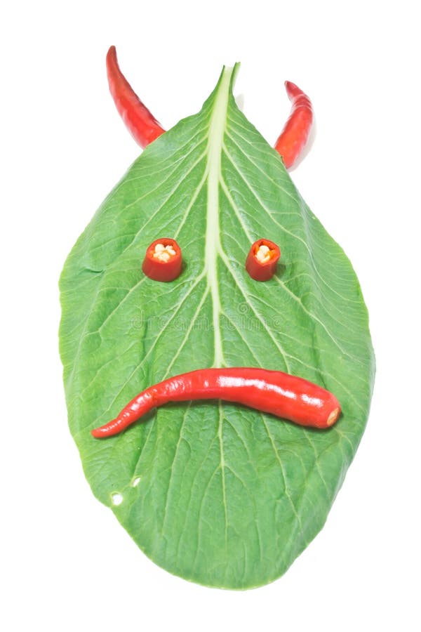 Hoja y chile, diablo foto de archivo. Imagen de picante 39551600