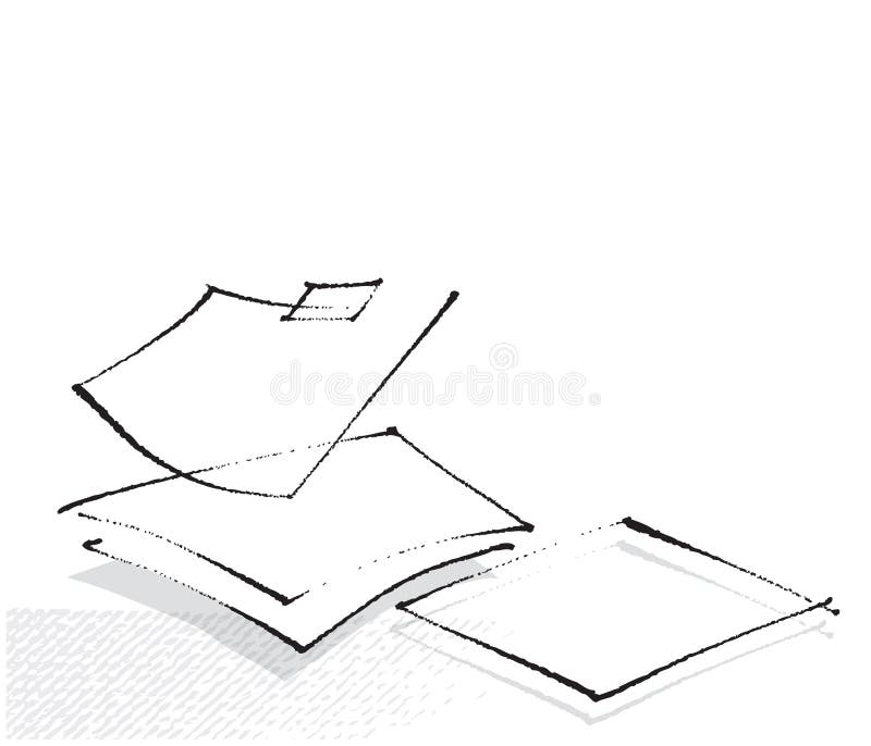 Hojas En Blanco Del Papel, Icono Ilustración del Vector Ilustración