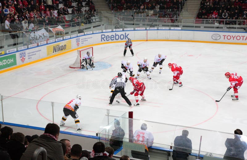 MOSCOW - FEBRUARY 20: Stadium On Hockey Match Spartak-Severstal