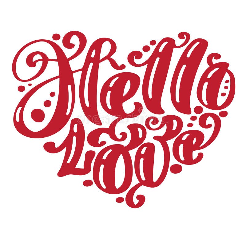 Hola amor I corazón usted Tarjeta de felicitación del día de tarjetas del día de San Valentín con la boda de la caligrafía Elemen stock de ilustración Hola amor I corazón usted Tarjeta de felicitación del día de tarjetas del día de San Valentín con la boda de la caligrafía Elemen stock de ilustración