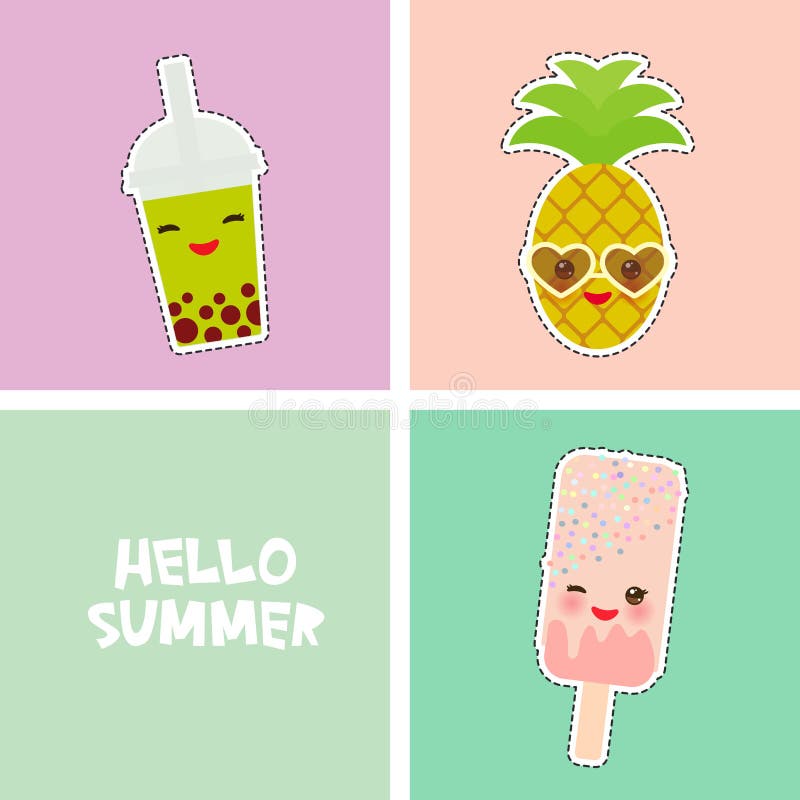 Hola diseño tropical brillante de la bandera de la tarjeta del verano, etiquetas engomadas de las insignias de los remiendos de l libre illustration Hola diseño tropical brillante de la bandera de la tarjeta del verano, etiquetas engomadas de las insignias de los remiendos de l libre illustration