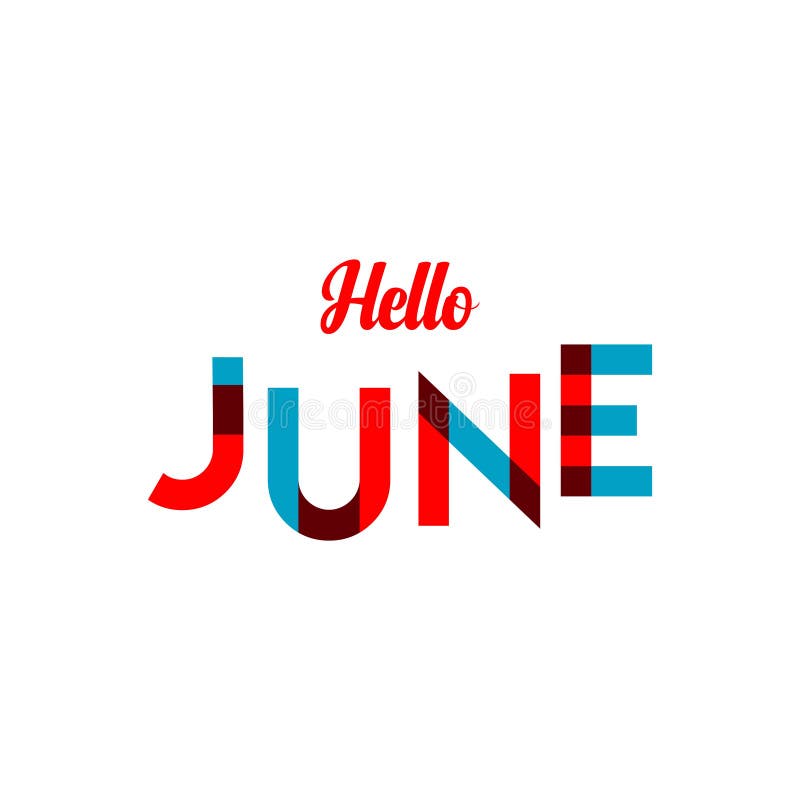 Hola ejemplo del dise?o de la plantilla del vector de junio libre illustration Hola ejemplo del dise?o de la plantilla del vector de junio libre illustration