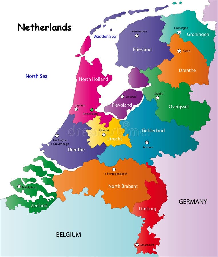 Holandii mapa ilustracji Holandii mapa ilustracji