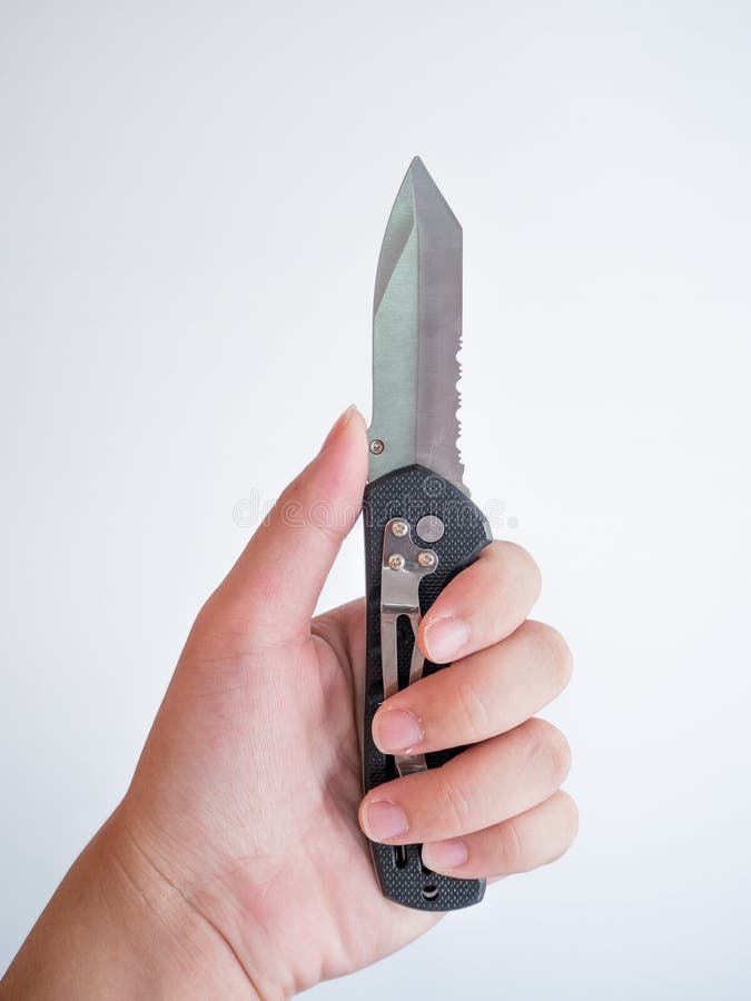 Hold Fold Knife Left Hand Stock Photos Free & RoyaltyFree Stock