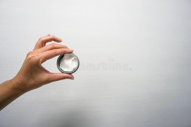 Hold hair wax in hand royalty free stock photo Hold hair wax in hand royalty free stock photo