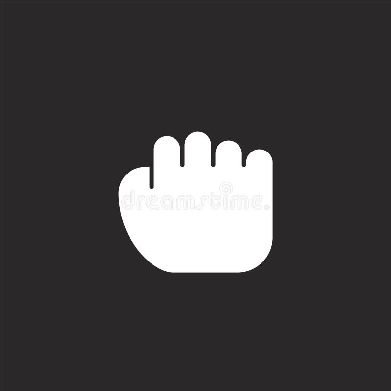 Hold icon. Filled hold icon for website design and mobile, app development. hold icon from filled selection and cursors collection royalty free illustration