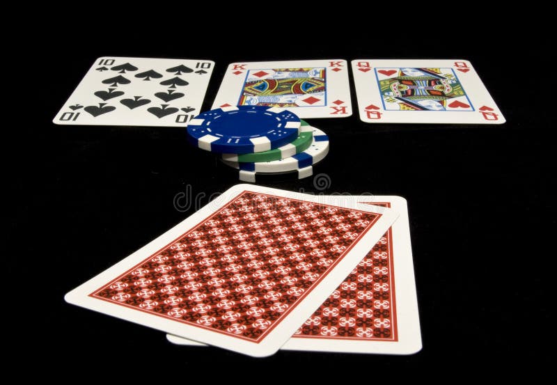 Holdem cards on the table stock image. Image of cards 14053209