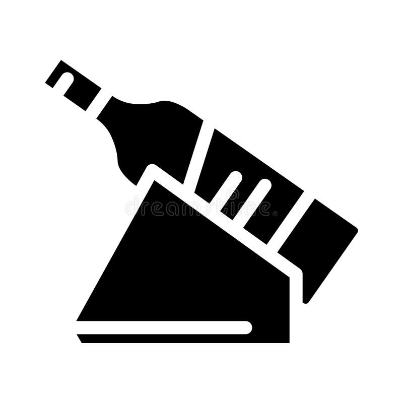 Holder wine glyph icon vector illustration stock illustration