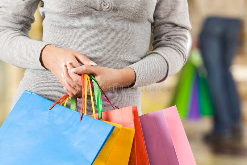 Holding bags stock photo. Image of clothing, mall, human 7284708