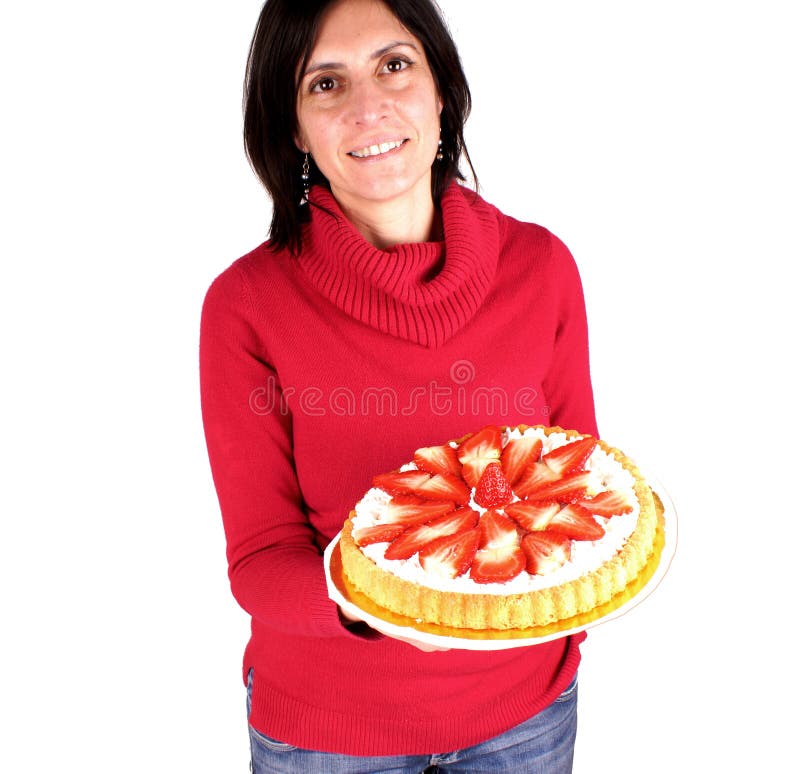 Holding a cake stock image. Image of fresh, cake, cooking 51692089
