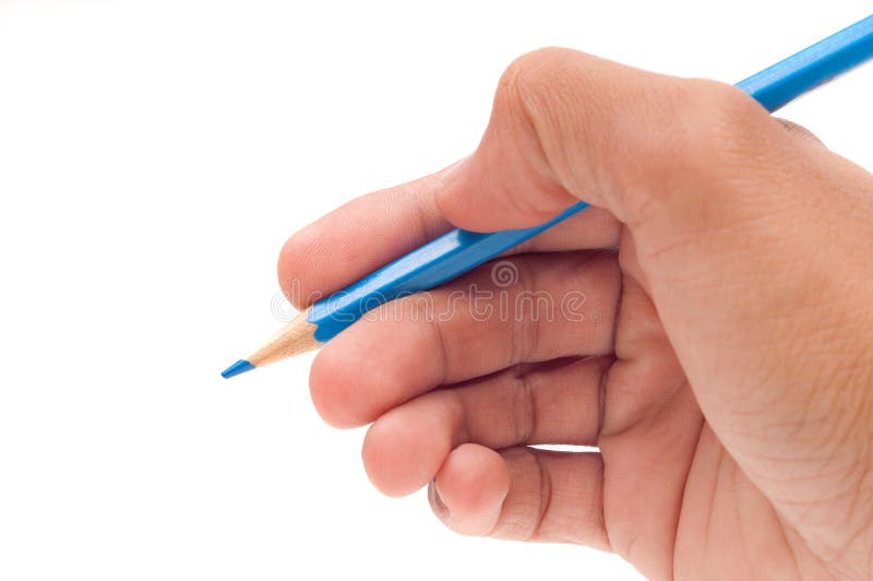 Holding a Colored Pencil