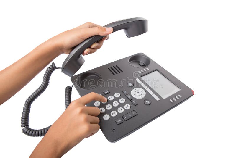 Holding Desktop Telephone Handset VI Stock Photo - Image of lift ...