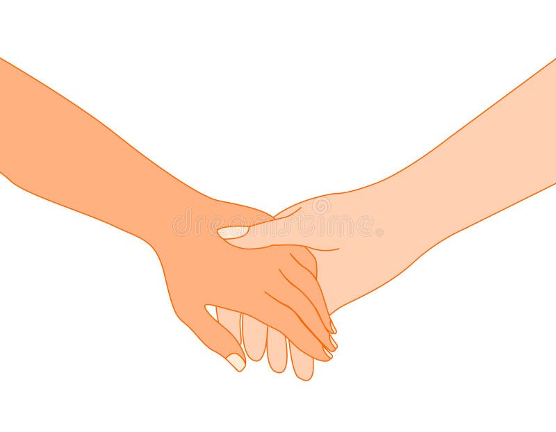 Holding hands stock vector. Illustration of clip, adult - 24253121