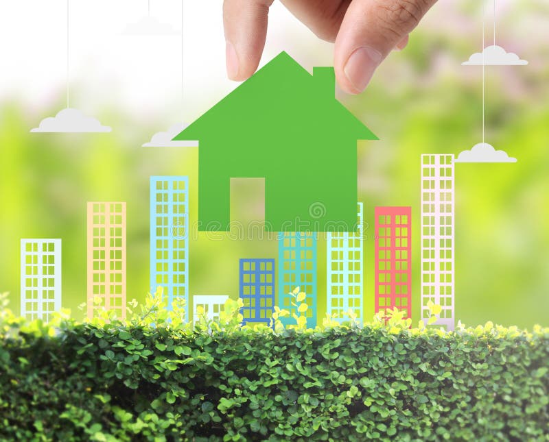 Holding house representing home ownership royalty free stock images Holding house representing home ownership royalty free stock images