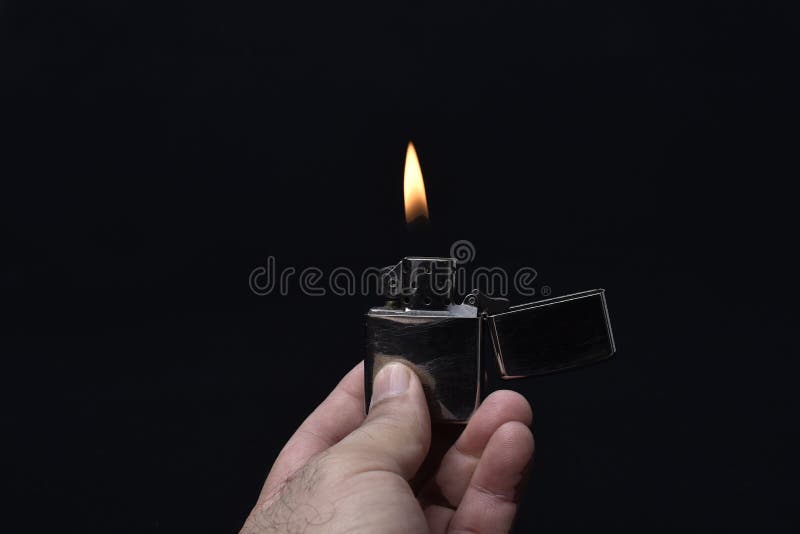 Zippo Flame Lighter Fire Dark Hand Stock Photos Free & RoyaltyFree