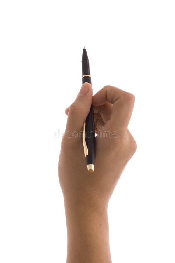 Holding a pen