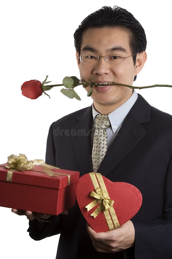 Holding Rose In Mouth