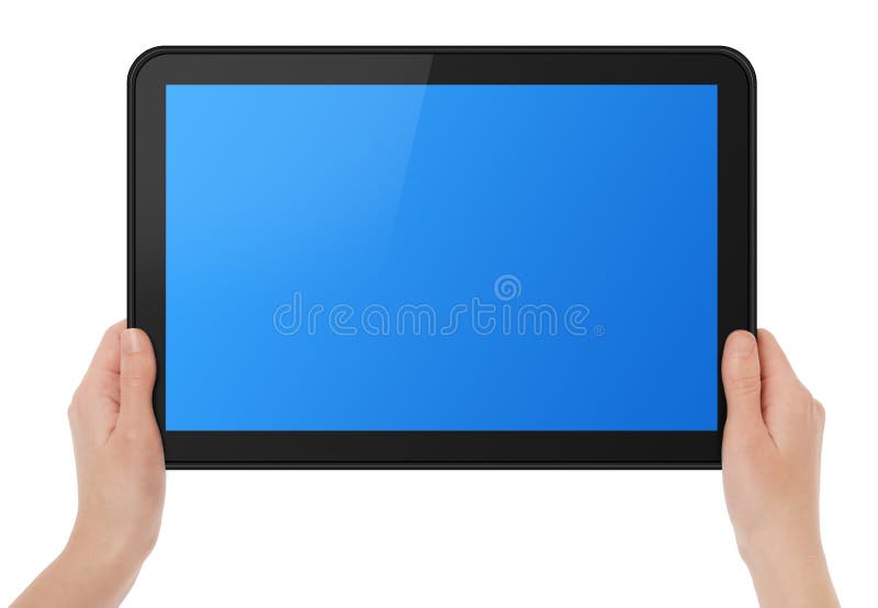 Holding Touch Screen Tablet royalty free stock photography