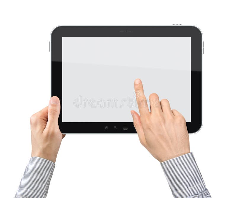 Holding und Punkt auf Tablette PC Holding und Punkt auf Tablette PC