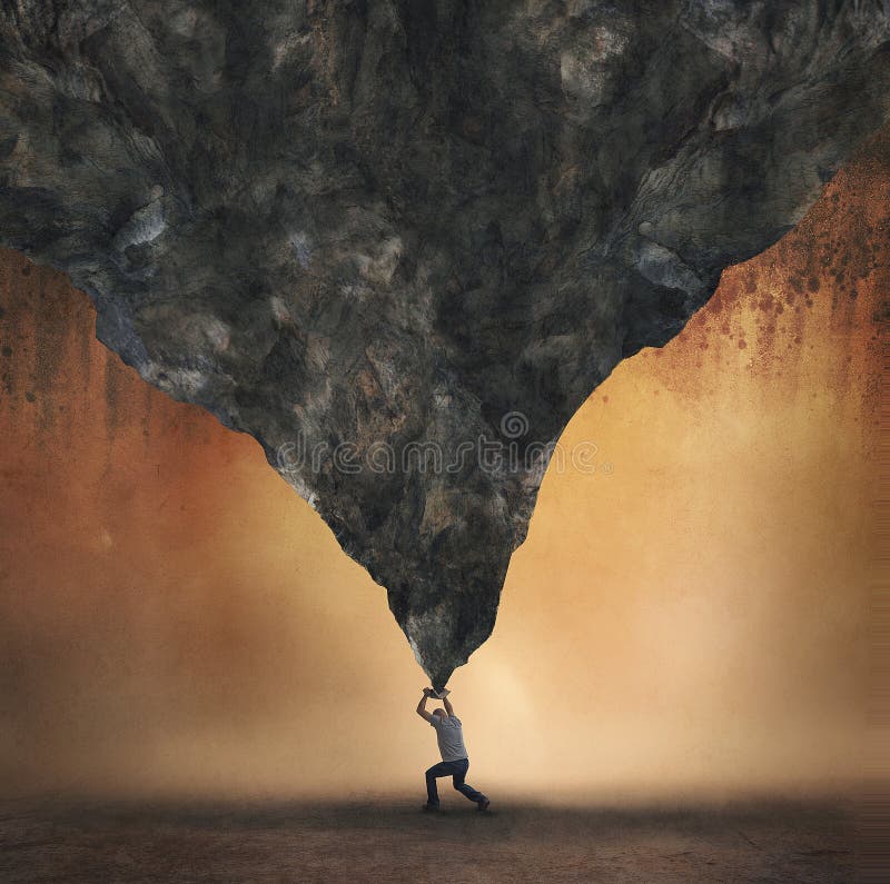 Holding up a mountain royalty free stock photography Holding up a mountain royalty free stock photography