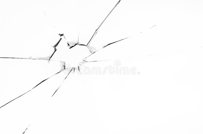 Hole in glass, isolated stock photo. Image of mirror 185053692