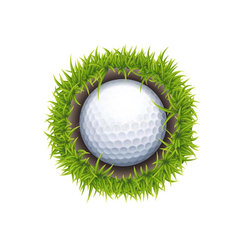 Background with Golf Ball stock vector. Illustration of grassplot ...