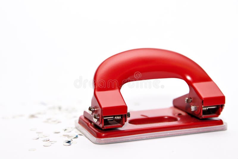 Hole puncher and confetti stock photo. Image of clip 26934216