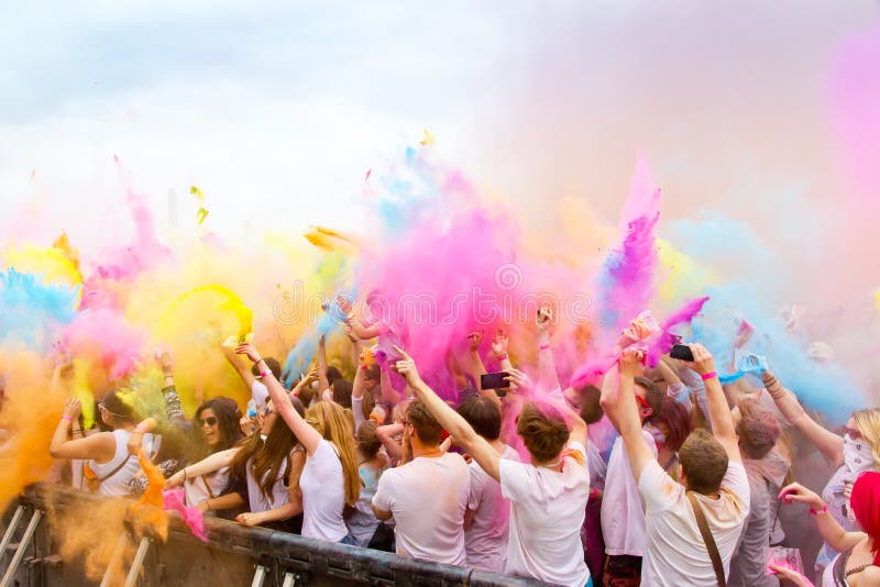 Holi Jarmarczny festiwal, Stuttgart May 10th, 2014 fotografia stock Holi Jarmarczny festiwal, Stuttgart May 10th, 2014 fotografia stock
