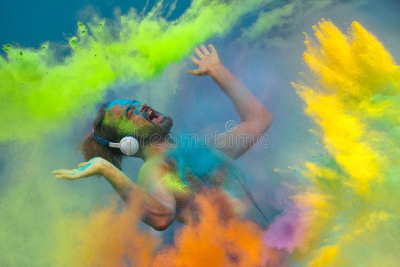 Holi świętowanie fotografia royalty free Holi świętowanie fotografia royalty free