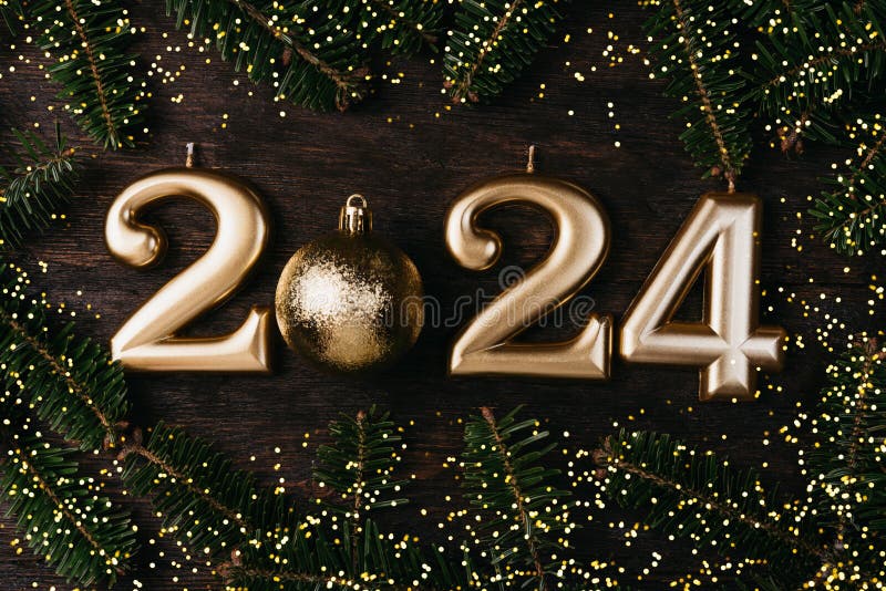 Holiday Background Happy New Year 2024 Stock Image - Image of year ...