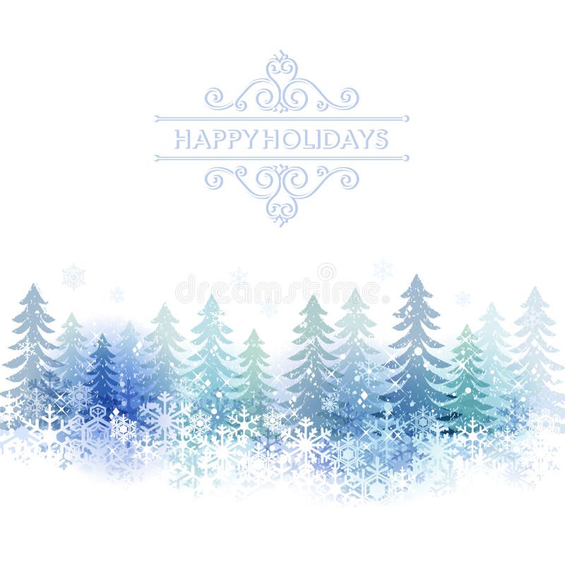 Holiday background with snow scenery vector illustration Holiday background with snow scenery vector illustration