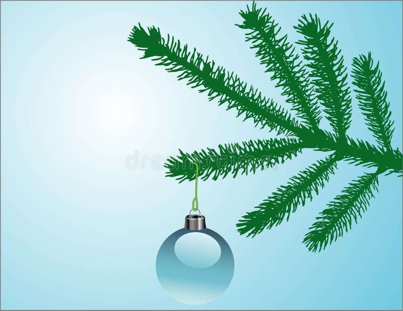 Holiday ball on tree branch