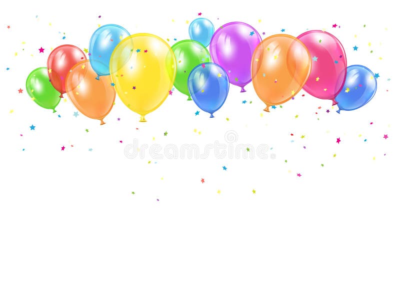 Holiday Balloons and Confetti Stock Vector - Illustration of anniversary,  collection: 53001321