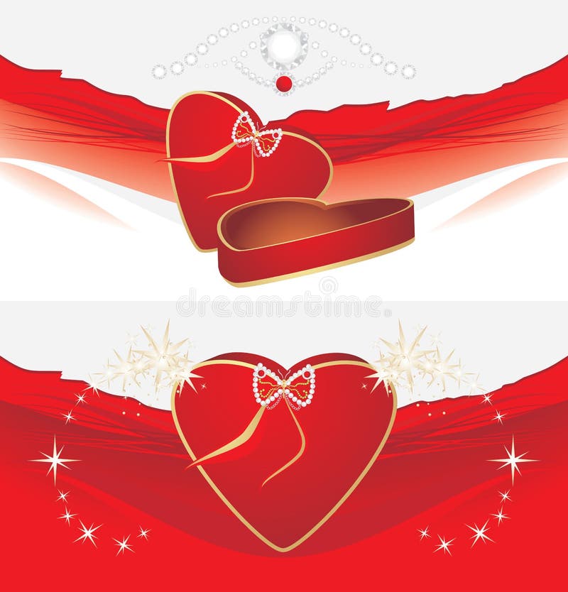 Holiday box with strasses. Decorative backgrounds