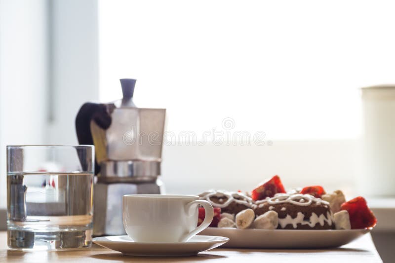 Holiday breakfast in home kitchen