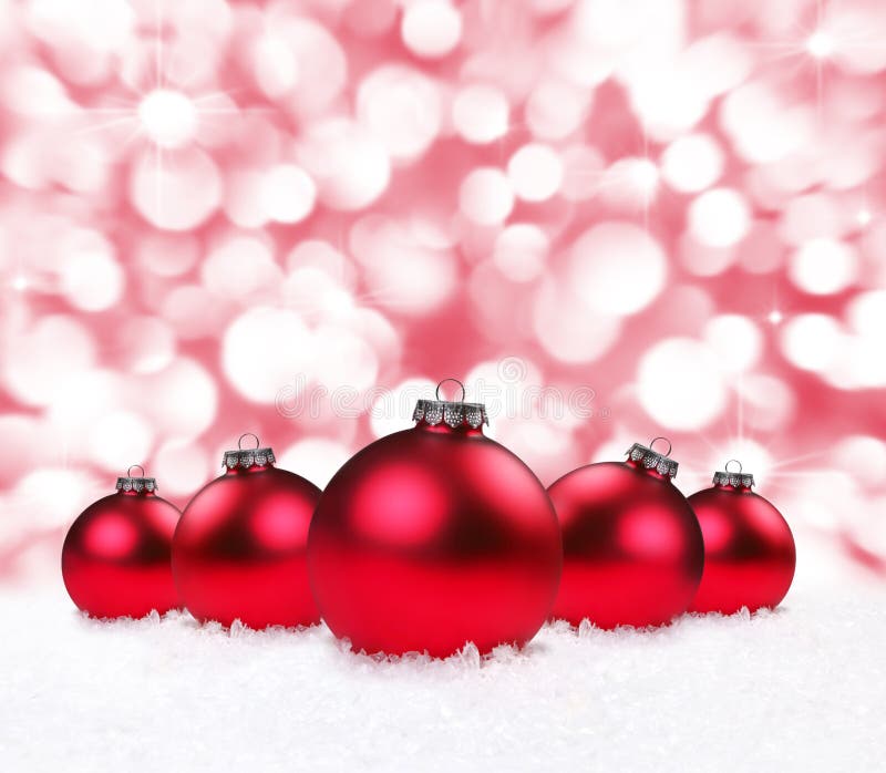 Holiday Bulbs With Sparkling Background