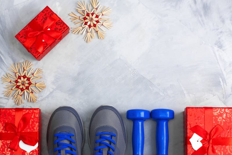 Holiday christmas birthday party sport flat lay composition royalty free stock photos Holiday christmas birthday party sport flat lay composition royalty free stock photos