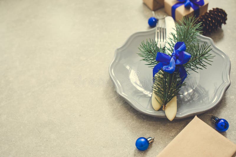 Holiday Christmas food background, cutlery, plate and Christmas stock image Holiday Christmas food background, cutlery, plate and Christmas stock image