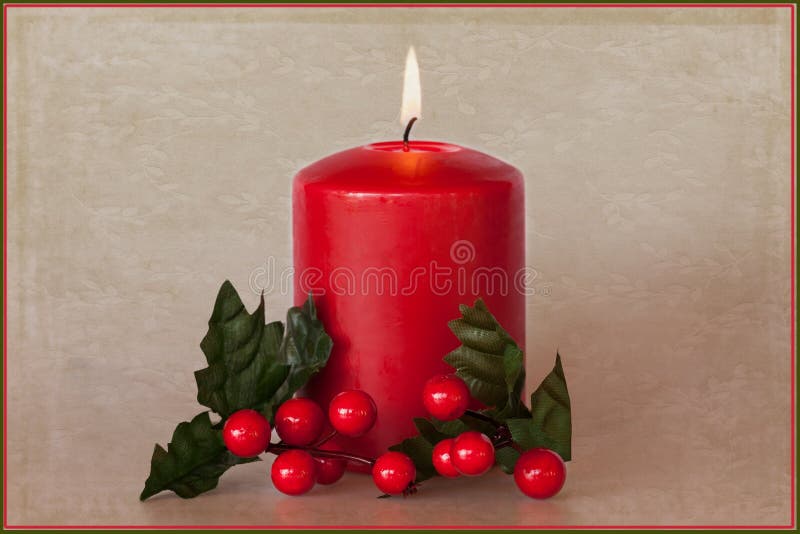 Holiday Decorations with Candle