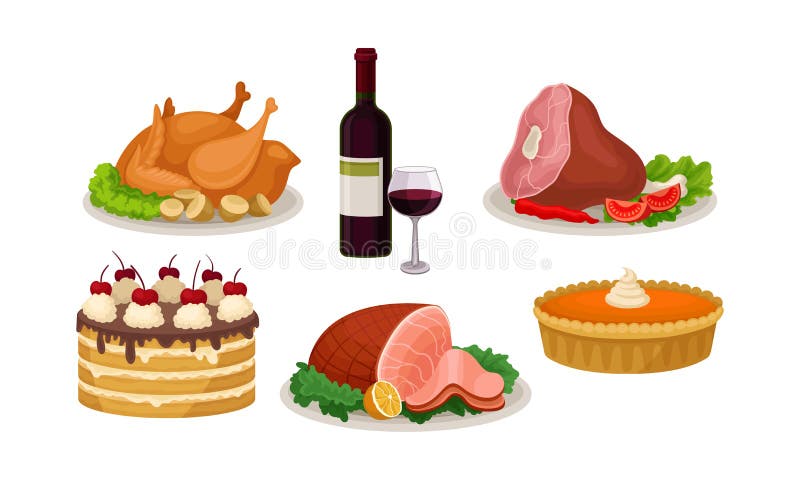 Holiday dinner table stock vector. Illustration of holiday - 105005752